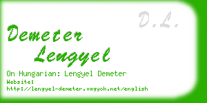 demeter lengyel business card